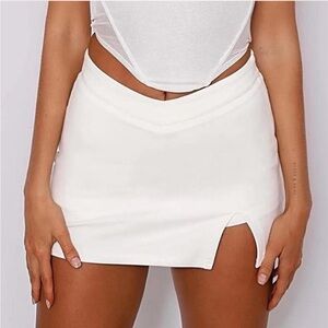 Tiger Mist White Mini Skort